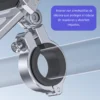 Soporte de celular para bicicleta o moto. Anillo de ABS para evitar rayaduras en el manubrio.