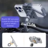 soporte de celular para bicicleta o moto. infograma giro 360°