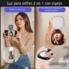 espejo con luz para celular. Ejemplos de uso